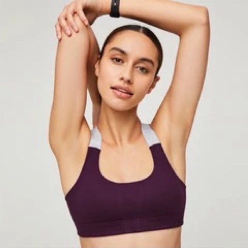 NWT FIGS Limited Edition Deep Purple Performance Sports Bra Size Medium
